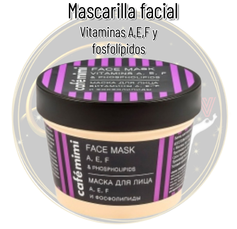 MASCARILLA FACIAL "VITAMINAS A,E,F Y FOSFOLÍPIDOS"